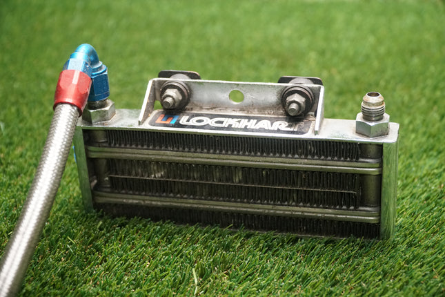 Lockhart Fin-Style Oil Cooler, Upper-Side Mount for Harley —  Good Used