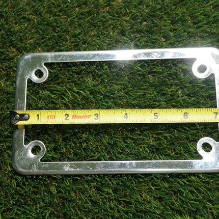 Harley-Davidson Chrome License Plate Bezel 7-3/8” x 4-1/4” – Fair Condition