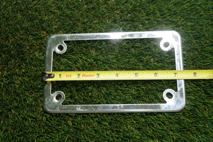 Harley-Davidson Chrome License Plate Bezel 7-3/8” x 4-1/4” – Fair Condition photo 2