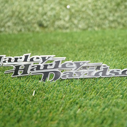 Harley-Davidson Script Gas Tank Emblems Badges – Street Glide, Road Glide, Touring FLH, Road King