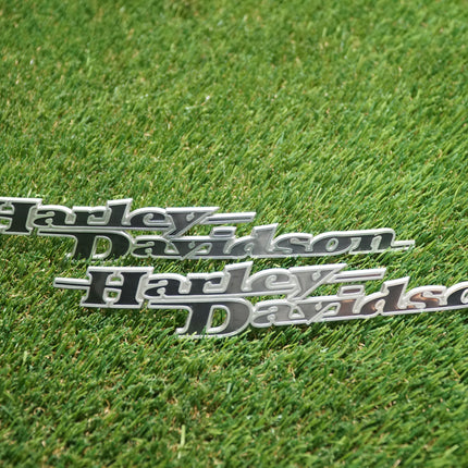 Harley-Davidson Script Gas Tank Emblems Badges – Street Glide, Road Glide, Touring FLH, Road King
