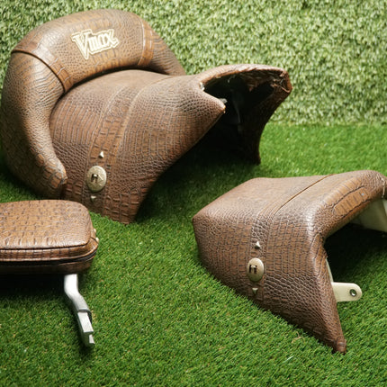 Yamaha VMAX 1200 1985-2007 Custom Alligator Seat Set w/ Backrest – Brown