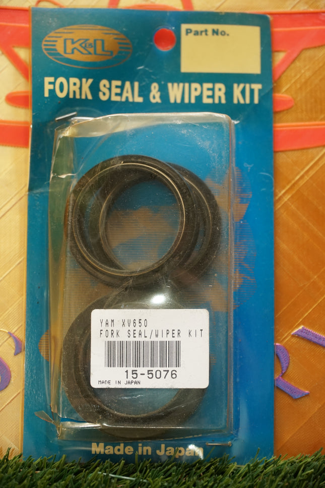 K&L Yamaha XV650 V-Star Front Fork Seal & Wiper Kit 15-5076 NOS