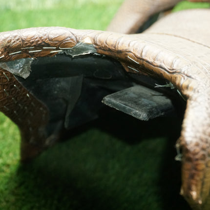 Yamaha VMAX 1200 1985-2007 Custom Alligator Seat Set w/ Backrest – Brown