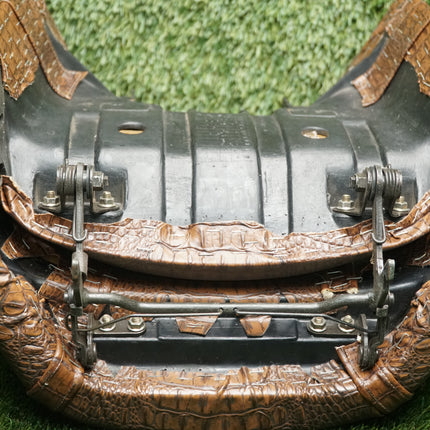 Yamaha VMAX 1200 1985-2007 Custom Alligator Seat Set w/ Backrest – Brown