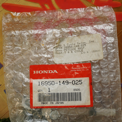 Honda ATC185 ATC200 TRX200 XL75 Fuel Valve Petcock OEM 16950-149-025 NOS