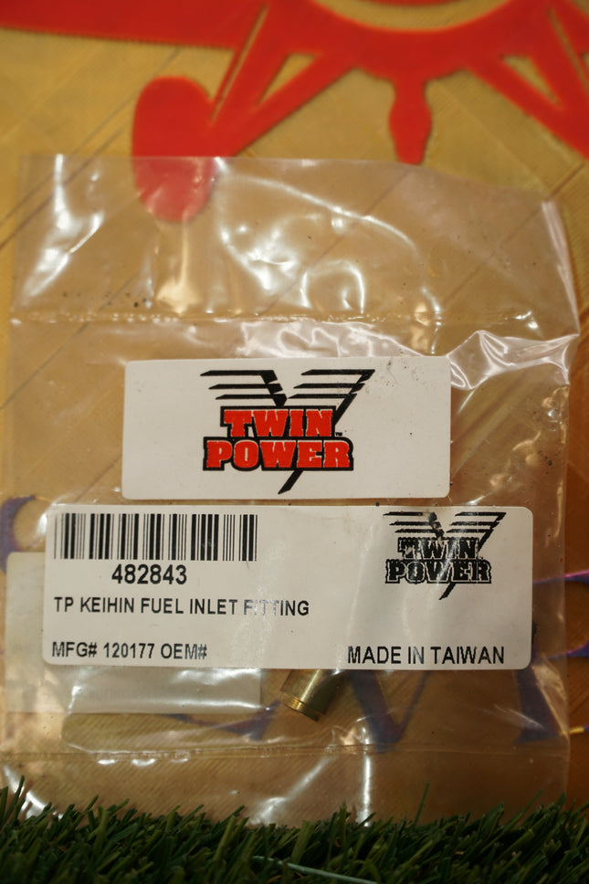 Twin Power Harley Keihin Carburetor Fuel Inlet Fitting 482843 NOS