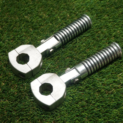 Chrome Folding Rear Passenger Foot Pegs w/ Rubber Rings #1899 Pair – Needs Polish