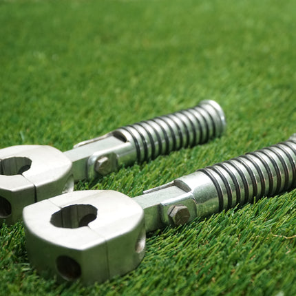 Chrome Folding Rear Passenger Foot Pegs w/ Rubber Rings #1899 Pair – Needs Polish