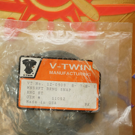 Harley Big Twin Mainshaft Bearing External Snap Ring 12-0909 NOS Pack
