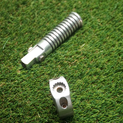 Chrome Folding Rear Passenger Foot Pegs w/ Rubber Rings #1899 Pair – Needs Polish