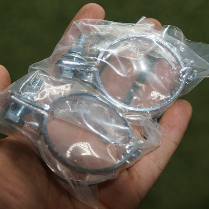 Chrome Winker Clamp Set 43–46mm – Turn Signal Mounting Clamps (Pair)