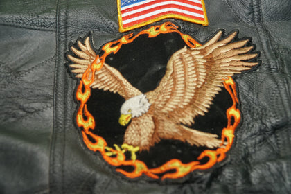 Custom VMAX Jacket XL by Navarre Leather Co Italian Stone Stitching & Embroidery photo 2
