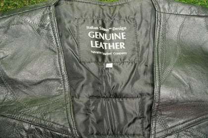 Custom VMAX Jacket XL by Navarre Leather Co Italian Stone Stitching & Embroidery photo 4