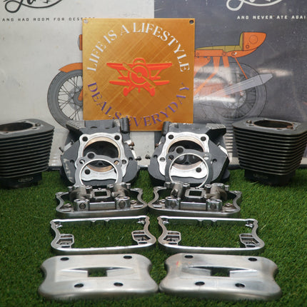84-99 RevTech Evo 100" Cylinder Heads Cylinders Pistons Top End Kit Needs Hone