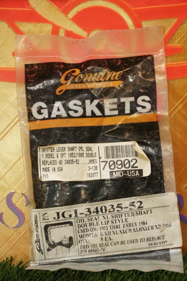 James Gaskets Harley Sportster K-Model Shifter Shaft Oil Seal 5-Pack JGI-34035-52
