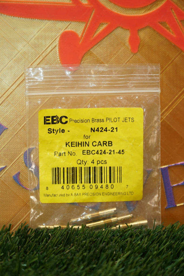 EBC Keihin Carburetor #45 Pilot Jets N424-21 4-Pack EBC424-21-45 NOS