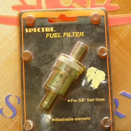 Spectre Performance Inline Billet Brass 3/8" Fuel Filter Washable 3828