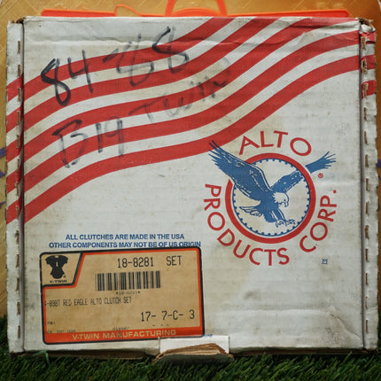 V-Twin Mfg Harley 4-Speed Clutch Set Red Eagle Alto Fibers & Steels 18-8281 NOS
