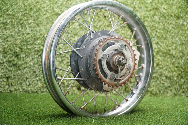 1995 Yamaha PW80 Rear Wheel Rim Hub 12x1.60 OEM w/ Cush Drive & Sprocket