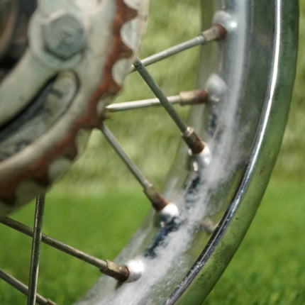 1995 Yamaha PW80 Rear Wheel Rim Hub 12x1.60 OEM w/ Cush Drive & Sprocket