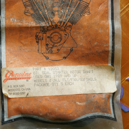 Harley Touring FXR Softail Starter Motor Shaft Seal James Gaskets 12053 NOS 2-Pack