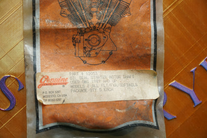 Harley Touring FXR Softail Starter Motor Shaft Seal James Gaskets 12053 NOS 2-Pack photo 2