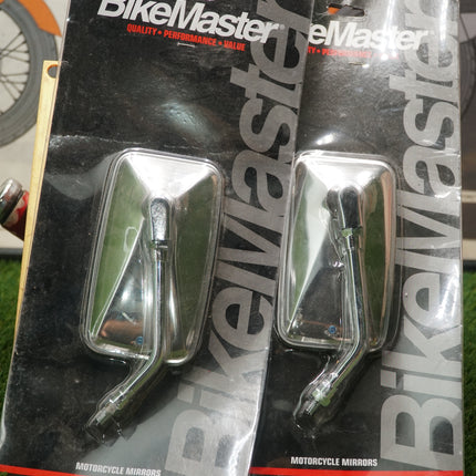 BikeMaster Stainless Steel Cruiser Mirrors 10mm Yamaha Left Right Set 601125 NOS