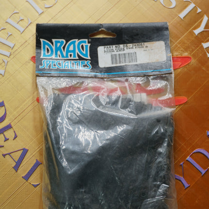 Harley Handlebar Foam Grip Black Leather Fringe Covers Drag Specialties DS-243061 NOS