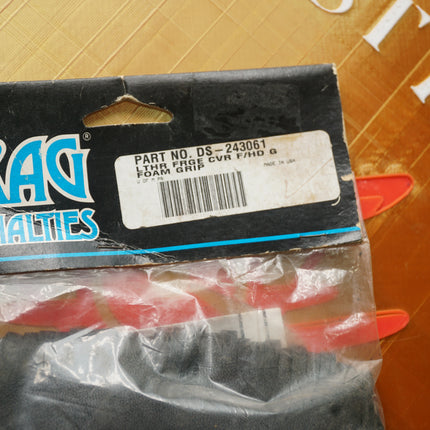 Harley Handlebar Foam Grip Black Leather Fringe Covers Drag Specialties DS-243061 NOS