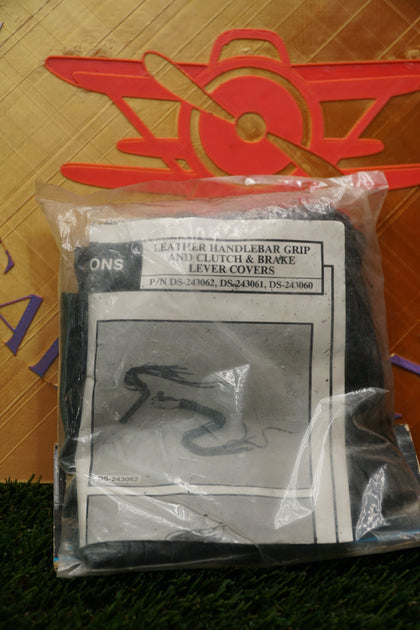 Harley Handlebar Foam Grip Black Leather Fringe Covers Drag Specialties DS-243061 NOS photo 4