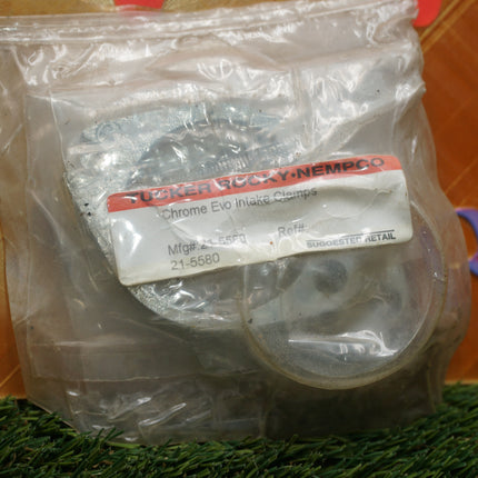 Harley Evolution Big Twin Chrome Intake Manifold Flanges NEMPCO 21-5580 NOS Set