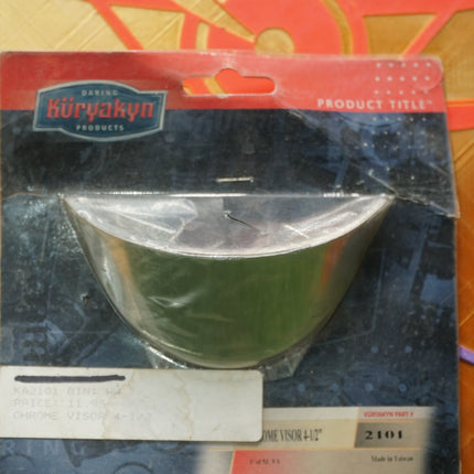 Harley Spotlight Passing Lamp Chrome Visor Kuryakyn 2101 4-1/2" NOS Single