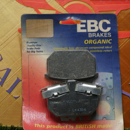Harley Evolution FXR Softail EBC Organic Rear Brake Pads FA78 NOS