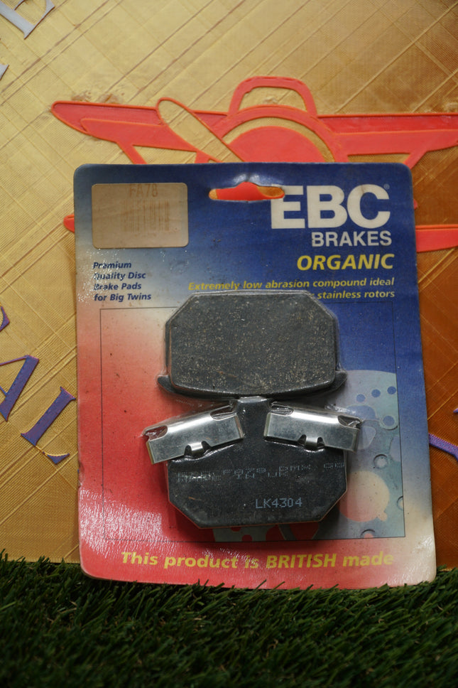 Harley Evolution FXR Softail EBC Organic Rear Brake Pads FA78 NOS