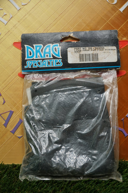 Harley Handlebar Rubber Grip Black Leather Fringe Covers Drag Specialties DS-243060 NOS photo 1
