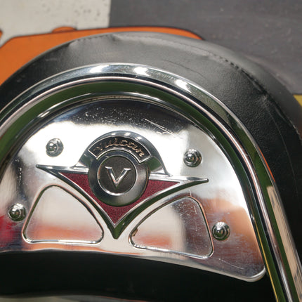 Kawasaki Vulcan 1500 Classic Passenger Backrest Sissy Bar Chrome Emblem Used OEM