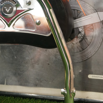 Kawasaki Vulcan 1500 Classic Passenger Backrest Sissy Bar Chrome Emblem Used OEM