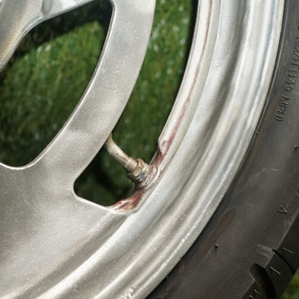 1985 Yamaha VMAX 1200 Front Wheel Rim & Tire 18x2.15 – OEM 1FK-25168-00-98