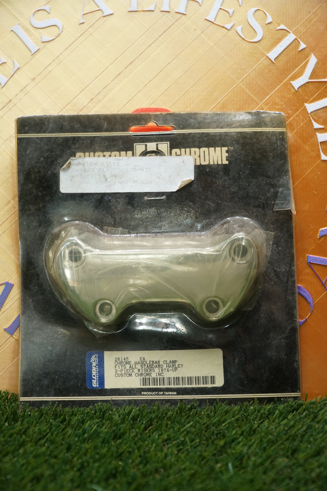 Harley Handlebar Chrome Top Clamp Custom Chrome Inc 26145 1974-Up 1" Bar NOS