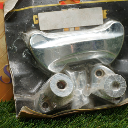 Harley 1" Handlebar Chrome 2" Die Cast Riser Clamp Kit Custom Chrome 15-008 NOS