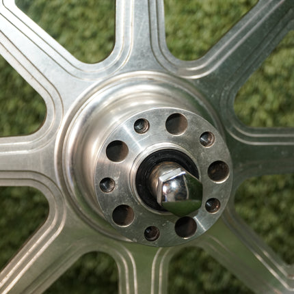 Rick’s 21x2.15 Front & 16x4.5 Rear 8-Spoke Wheel Set – Needs Polish