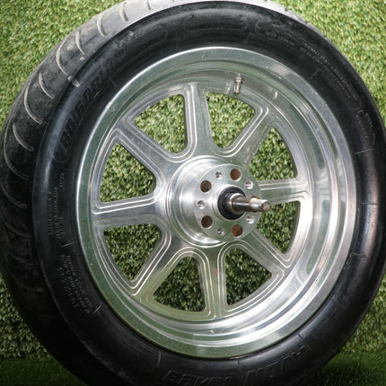 Rick’s 21x2.15 Front & 16x4.5 Rear 8-Spoke Wheel Set – Needs Polish