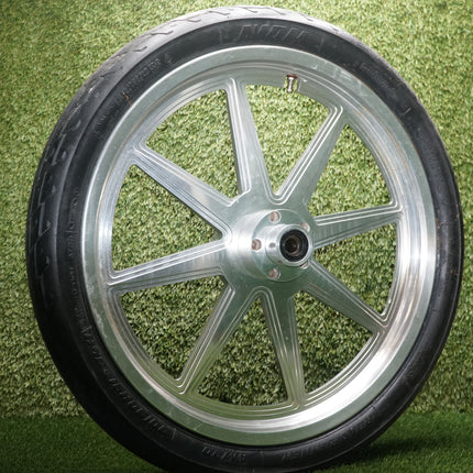 Rick’s 21x2.15 Front & 16x4.5 Rear 8-Spoke Wheel Set – Needs Polish