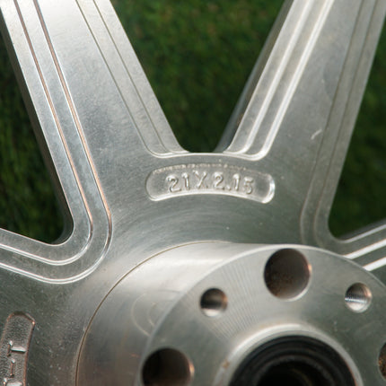 Rick’s 21x2.15 Front & 16x4.5 Rear 8-Spoke Wheel Set – Needs Polish