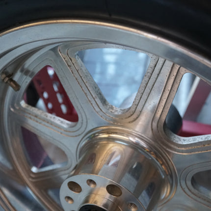 Rick’s 21x2.15 Front & 16x4.5 Rear 8-Spoke Wheel Set – Needs Polish