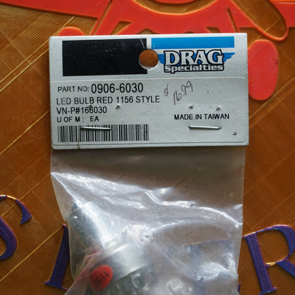 Drag Specialties 0906-6030 Red 1156 Style LED Tail Turn Light Bulb Harley
