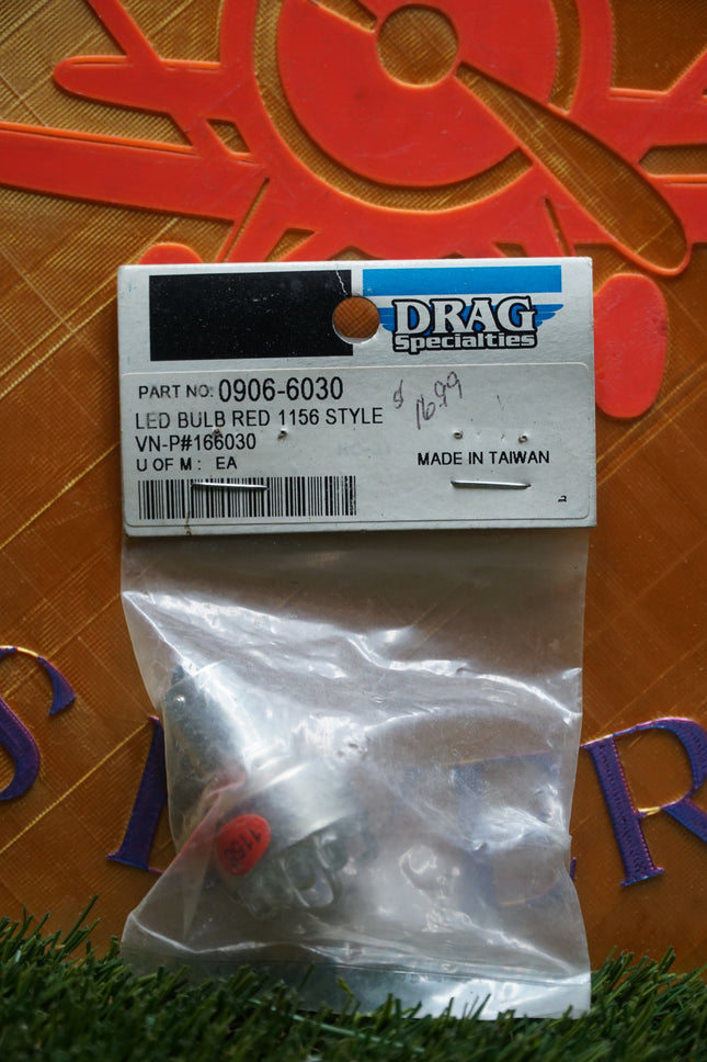 Drag Specialties 0906-6030 Red 1156 Style LED Tail Turn Light Bulb Harley