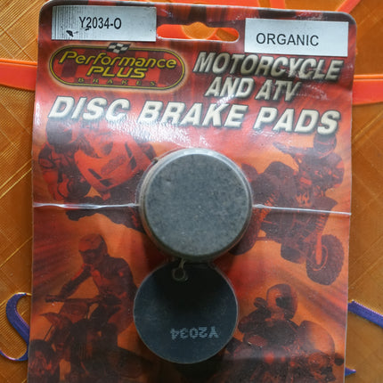 Performance Plus Y2034-O Organic Rear Brake Pads Yamaha YFS200 Blaster