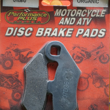 Performance Plus 07036-O Organic Front Rear Brake Pads Polaris Sportsman RZR